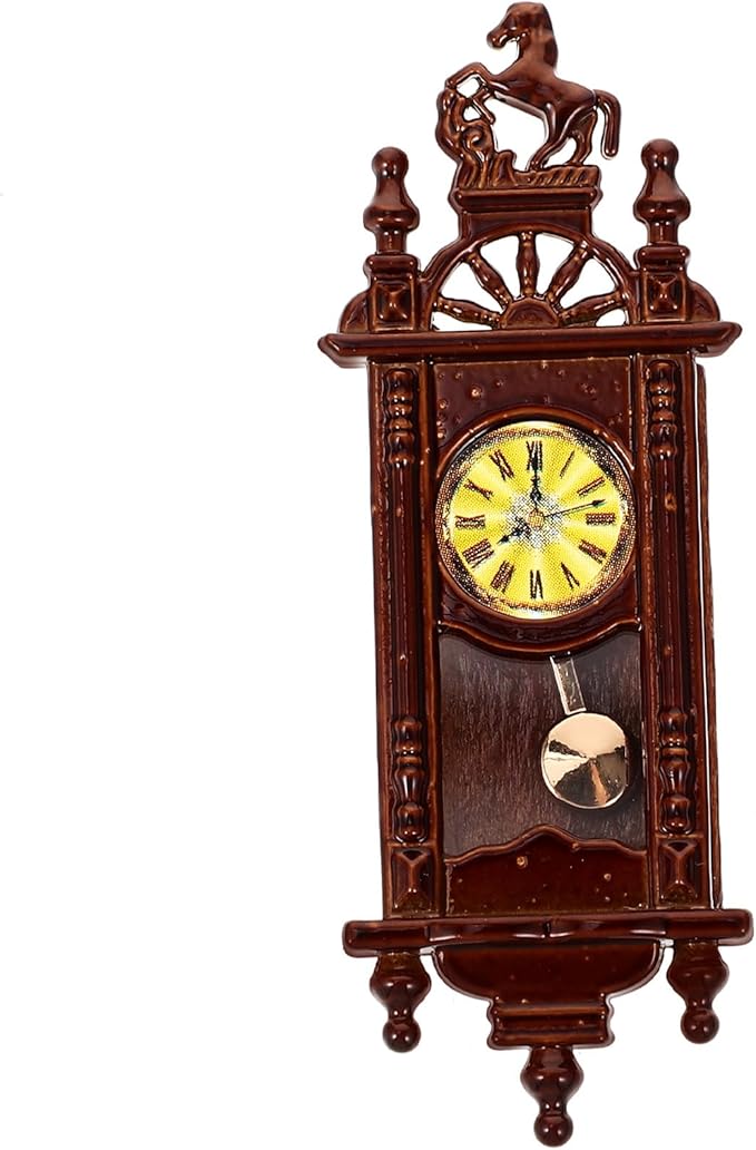 STOBOK Dollhouse Miniature Wall Clock Mini Clock Model for Photography Props Dollhouse Furniture Accessories