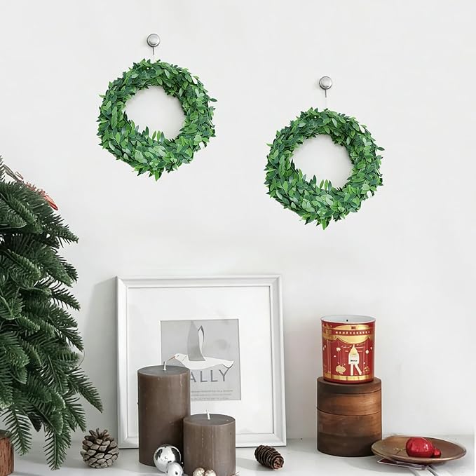 Mini Leaf Garland 24.6FT, Mini Plastic Handmade Dollhouse Decor, Ideal for 1:6 Scale Dollhouses, Fairy Weddings & Miniature Garden Accessories