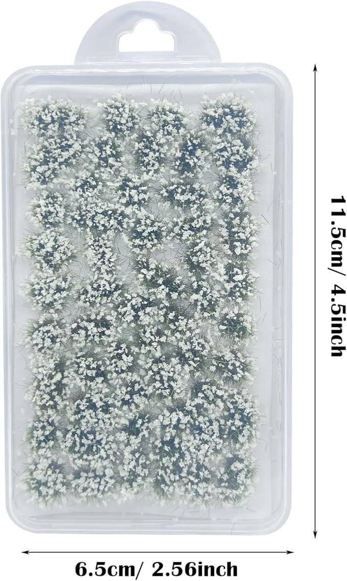 Woohome 32 PCS Static Grass Model Grass Bushy Tuft Flower Cluster Vegetation Groups for DIY Architecture Building Model Train Landscape Railroad Scenery