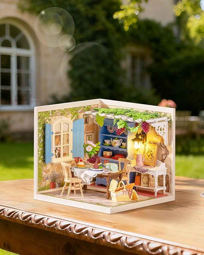 Rolife Super Creator Kits, Tiny House Building Blocks for Little Dolls, DIY Plastic Mini House Model Building Kits for Teens Aged 14+, DIY Crafts/Hobbies for Adults (Midsummer Dream Yard)