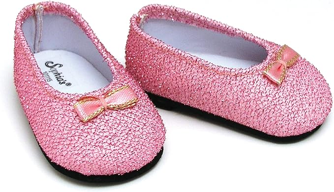 Sophia's - 18" Doll - Glitter Shoes - Light Pink