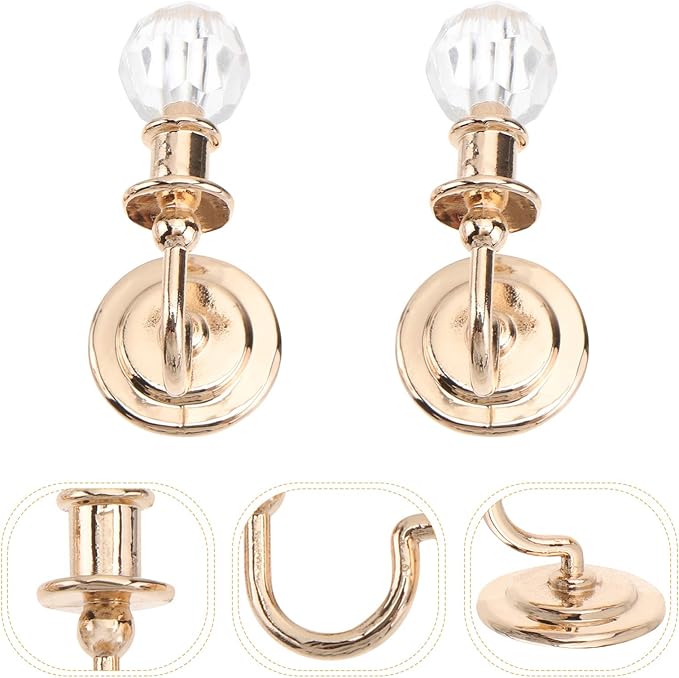Beaupretty 2PCS Dollhouse Chandelier Miniature Dollhouse Lights 1: 12 Miniature Wall Sconce for DIY Landscape Garden Dining Room