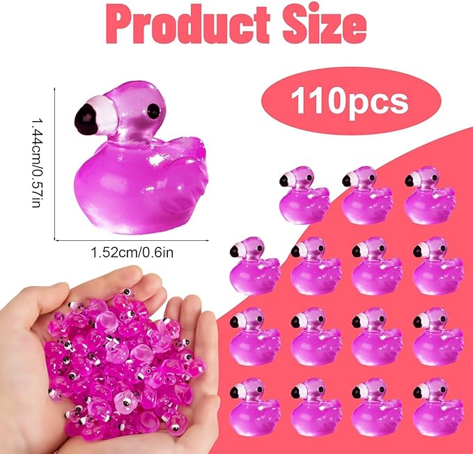 110 Pcs Luminous Mini Resin Flamingos Tiny Flamingos Miniature Flamingos Figures Glow in The Dark for DIY Garden Dollhouse Flamingos Accessories Micro Landscape Aquarium Party Deco