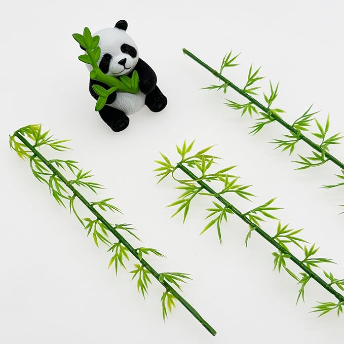 Woohome Model Miniature Bamboo Trees, Green Plastic Bamboo Trees for Building Model, Home Miniature Landscape Landform Diorama Project, 50 PCS, 4.72’’