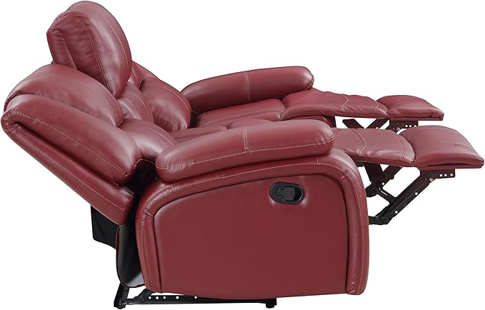 Coaster Home Furnishings Camila 3-Piece Upholstered Reclining Sofa Set Red 610241-S3