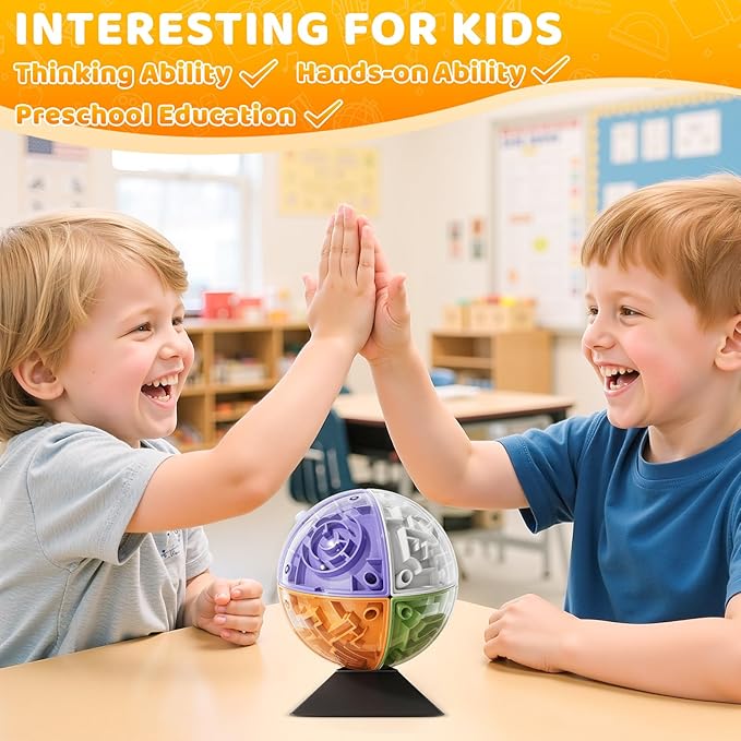 3D Ball Puzzle for Kids 5-8 8-12, Color Matched Game, Kids Toy with Logical Reasoning, Education Sensory Learning Toys Birthday Gift for Kids Adults 5 6 7 8 9+ Years Old Boys