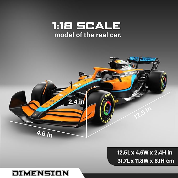 Voltz Toys Authentic Licensed 1:18 McLaren F1 MCL36 Remote Control Car - F1 Collection RC car Series for Kids and Adults - 2.4GHz RC Car for Gift (1:18 McLaren F1 MCL36)