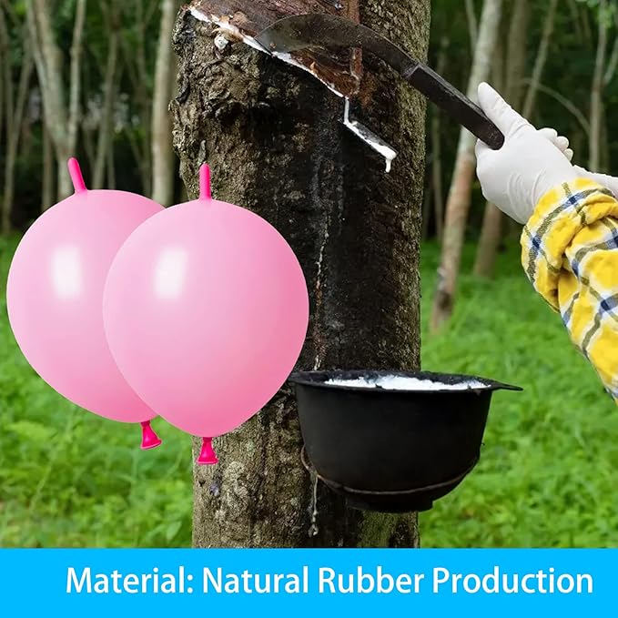 ADIDO EVA Link Balloons 6 Inch Pink Latex Quick Linkale Balloon 80 Pcs for Birthday, Halloween, Christmas, Party Festival Decorations