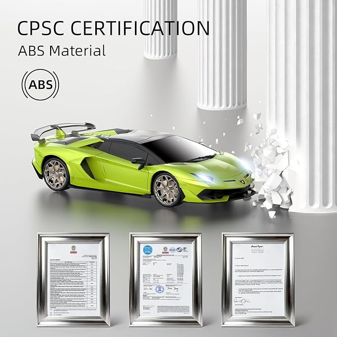 Lamborghini Remote Control Car, 1:24 Scale Electric Sport Racing Hobby Toy Car Lamborghini Model Vehicle for Boys Girls Birthday Gifts, Green