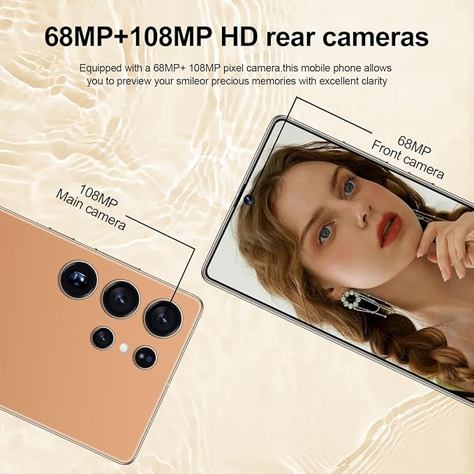 OEJBK I25 Ultra: Powerhouse 16GB/512GB, 2-Day 7000mAh Battery, Huge 6.99" Android 14 Phone w/Built-in Stylus - Your All-in-One Device The Superior Choice (Titanium Orange)