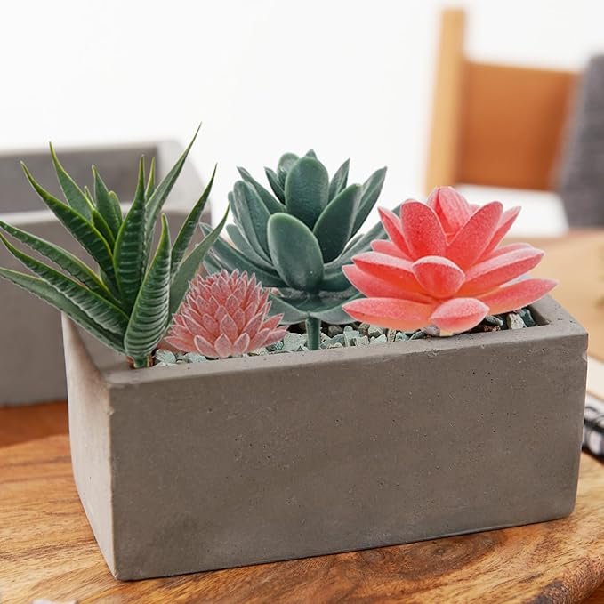 Bacucine 20pcs Artificial Succulent Plants Realistic Unpotted Fake Succulents Mini Faux Plants for Garden Office Party Indoor Outdoor Home Decor