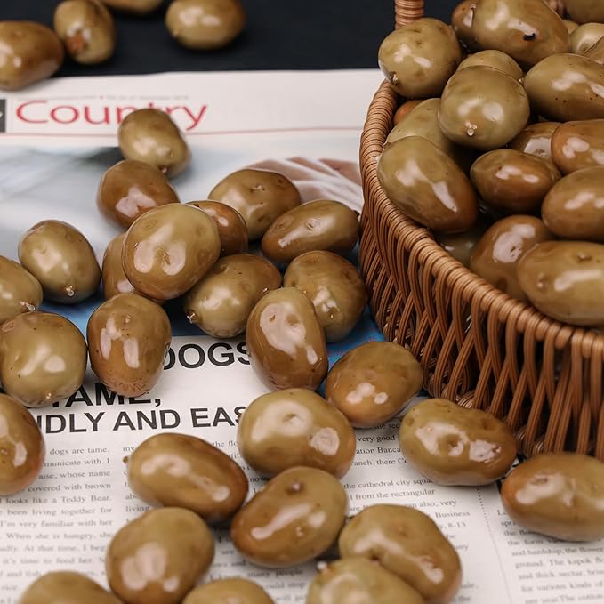 Gresorth 30 PCS Mini Size Artificial Potato Fake Potatoes Realistic Lifelike Vegetable Home Kitchen DIY Decoration Model
