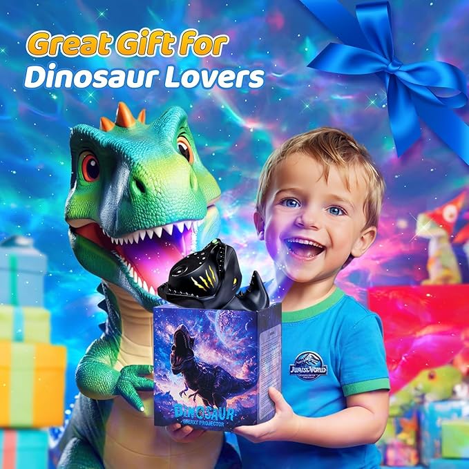 Dinosaur Galaxy Projector for Kids, Non-Glare 316 Lightings Star Projector Galaxy Light,22 White Noise +5.3 Bluetooth Speaker Dinosaur Night Light, Nightlight for Kids Room, Dino Gifts
