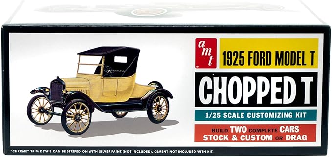 AMT Unknown 1925 Ford T Chopped 1:25 Scale Model Kit, Neutral (AMT1167)