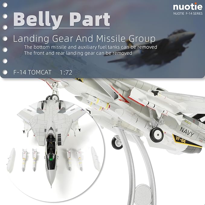 US Navy F-14 Tomcat 1/72 Alloy Model VF-84 Jolly Rogers Fighter DieCast Metal Airplane Military Display Model Collection or Gift