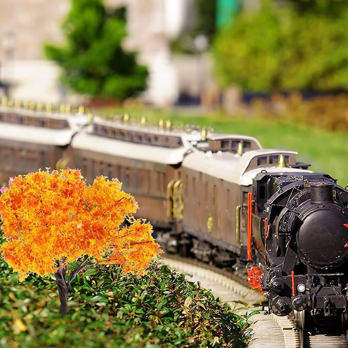 TOPPERFUN 12Pcs Miniature Model Trees Set 3.34In Small Fake Trees for Train Scenery DIY Craft Decorations Architectural Model Landscaping Accessories