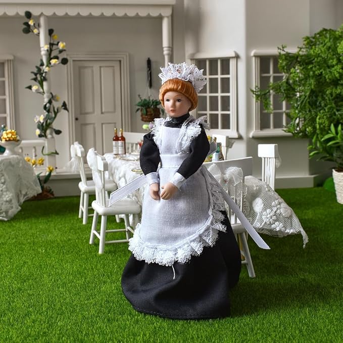 iland Victorian Dollhouse People for 1 12 Scale Accessories 6 inch Miniature Dolls for Dollhouse Little People Figures Doll House Set Cute Realistic