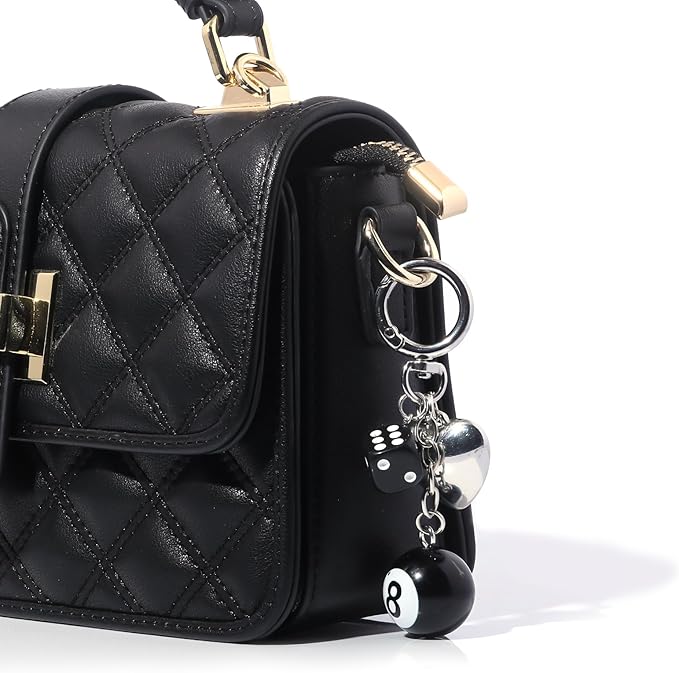 FunBoat Magic 8 Ball Cute Dice Charm Keychain Cute Backpack Purse Bag Hangings Accessories, Y2k Key Chain Gift Aesthetic