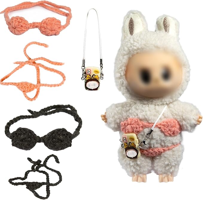 Clothes for LABUBU Doll (NO Doll),Outfit for LABUBU,Clothes Set for LABUBU Dress Up,Accessories for LABUBU (K)