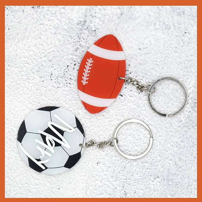 Yaure Joy 12 Pcs Volleyball Acrylic Keychain bulk with 1 Black Marker for DIY Sports Party Favor