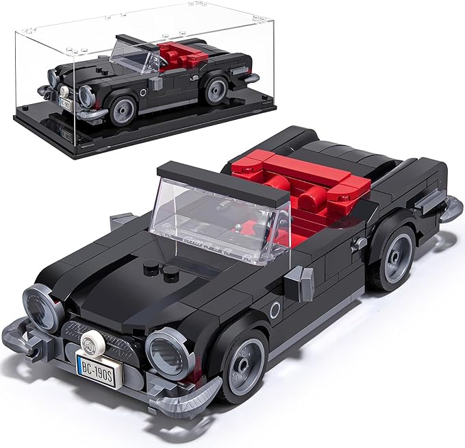 HIGH GODO Car Building Set for Adults, Classic Vintage Sports Car Collectible Decor Model Kit with Display Box, Retro Racing Cars Vehicle for Adults Teens Age 14+ (324 Pieces)