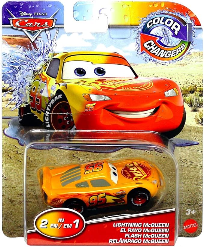 Cars 2020 Mattel 1:55 Color Changers Mini Car, 1 Pack, Lightning McQueen / MATTEL CARS COLOR CHANGERS 1 PACK LIGHTNING McQUEEN Disney Pixar Movie Character Car Color Change Bath