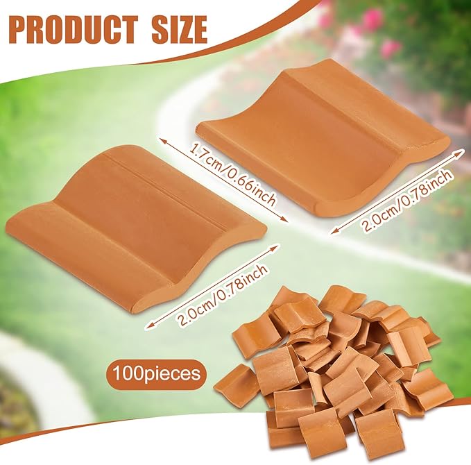 Charniol Miniature Roof Tiles Model Building Set Dollhouse Shingles Clay Roof Tiles for Model Fake Landscape Accessories for Crafts Project Shed DIY Kitchen Garden Diorama Roofing