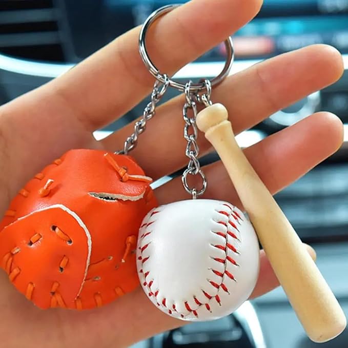 COSTOYFUN Mini Cute Soccer Keychain Bowling Tennis Baseball Keychain for Men Women Boys Girls Gift