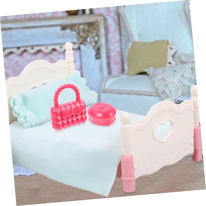 HEMOTON 1set Miniature Bedroom Furniture for Dollhouse Cute DIY Scene Prop High-Detail Design and Safe Material for Creative Role Play and Family Fun