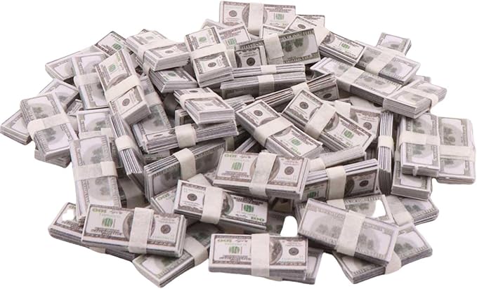 FTYHXP Miniature Doll Accessories 400Pcs 1:12 Scale Mini Money Miniature Playing Card Mini Wine Bottles Set Model for Tiny Doll House Accessories,Action Figure Scene Props,DIY Craft Projects