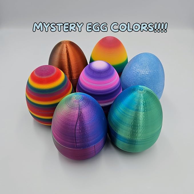 Bunny Eggs Collectible Figurines - Includes 3 Unique Articulating Bunnies - Articulating Design - Easter Eggs, Educational, Stress, Anxiety, ADHD Relief