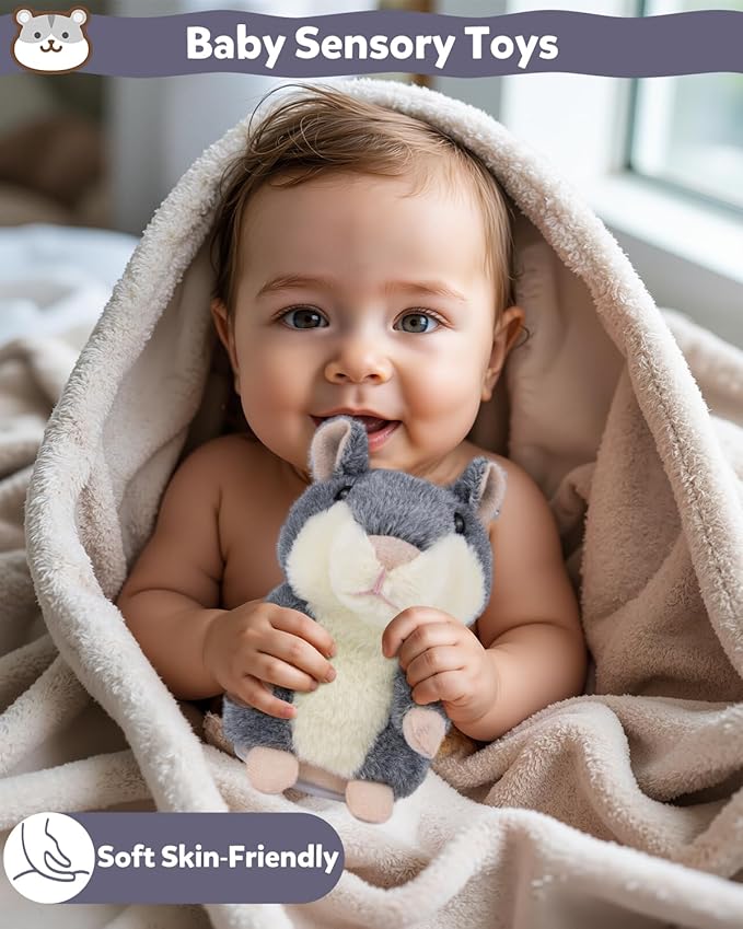 Ayeboovi Kids Toys Talking Hamster Repeats What You Say, Toy for 2 3 4 5 Years Old Boys Girls Birthday Gift, Stocking Stuffer for Toddler Kids Autism Fun Stuffed Animals Interactive Plush