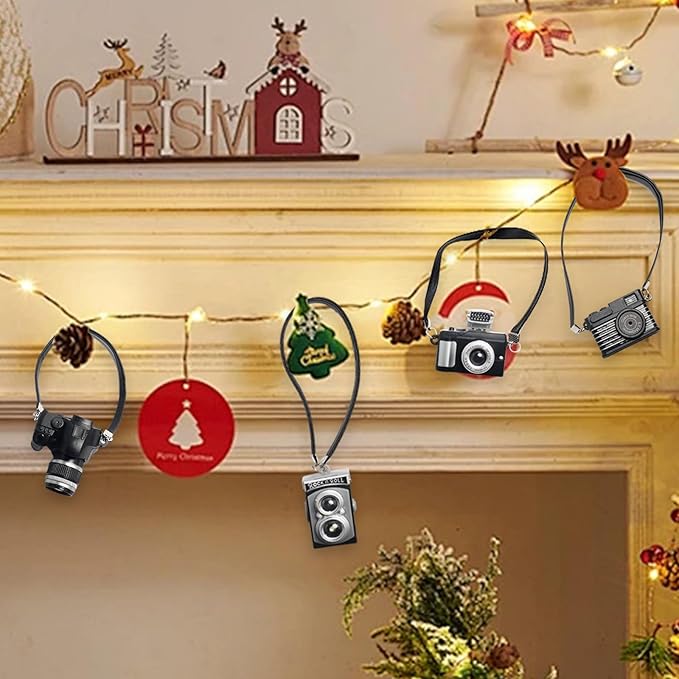 4 Pcs Miniature Camera 1:4 Scale Mini SLR Camera Prop Ornament Vintage Camera Model Mini Decoration Accessories Photography Props