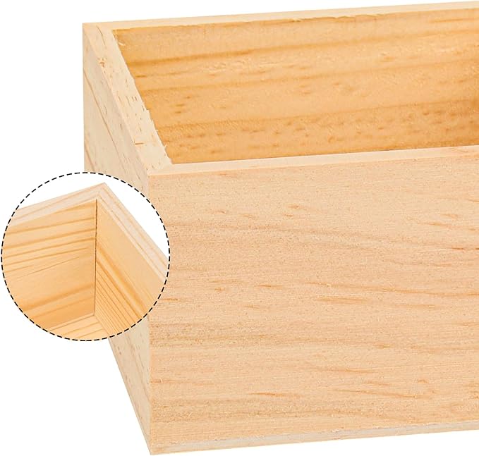 18 Pack 4 x 4 Inches Unfinished Wooden Boxes, Small Unfinished Square Wood Box Bulk, Small Wooden Box for Art Collectibles, Jewelry Storage, Home Decor, Succulent Plant Pot