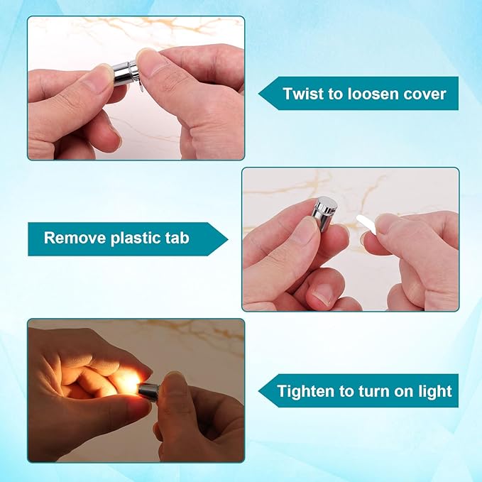 30pcs Miniature LED Lights, Mini Warm White Micro Lights with 15 Extra Battery for Tiny Dollhouse DIY Crafts Party Decor & Model Lighting Battery Operated Small & Bright for Dolls House Accessories
