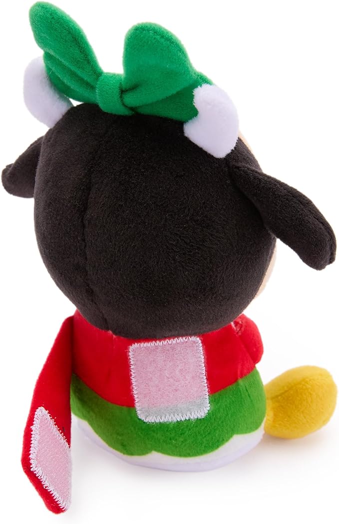 Disney Store Official Mini Mix-Its Plushies – Clarabelle Cow - Cute Stuffed Animals - Mix & Match Detachable Hats - Hook and Loop Strap - Plush Toys for Kids and Collectors, 7 Inch