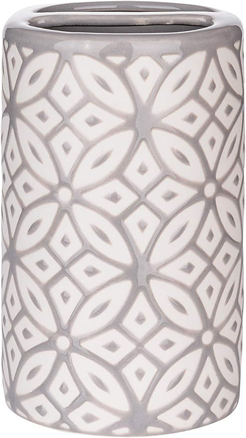 Wodlo - Groovy Bathroom Accessories Set - Complete Bath Accessory Sets Includes Soap Dispenser, Toothbrush Holder, Tumbler, Soap Dish,