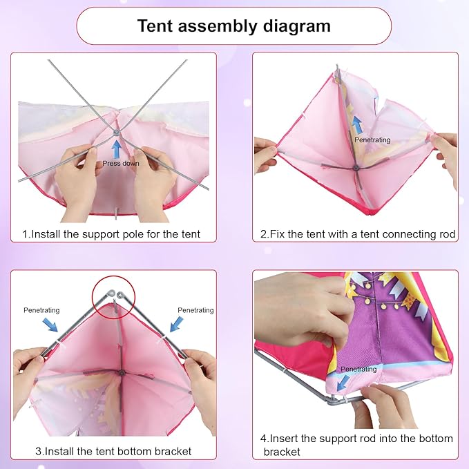 180 Piece Doll Wardrobe&Toy Folding Wardrobe - Includes Folding Wardrobe+Swing Slide+Tent+Stargazing Set with Rich Accessories Stimulate Children's Imagination and Creativity