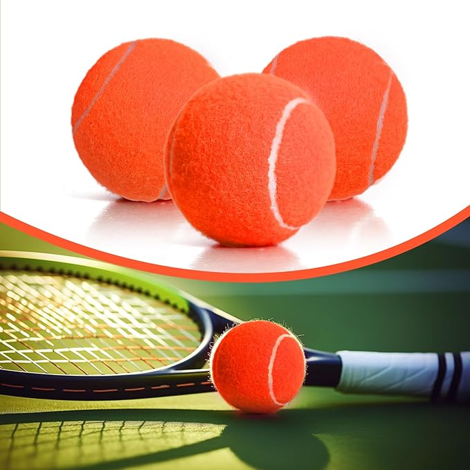MRYCZ FYRHD 60 Pack Tennis Balls, Training Tennis Balls, Pet Dog Playing Balls, Practice Tennis Balls with Mesh Bag for Transport and Beginner Training