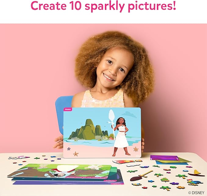 Skillmatics Foil Fun - Disney Princess, Mess-Free Art & Craft Kits for Kids, DIY Creative Activity, Travel Toys, Perfect Gifts for Fans of Moana, Cinderella, Ariel, Jasmine, Ages 4, 5, 6, 7, 8, 9