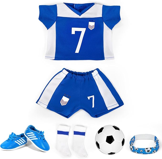 American 18 inch Doll Clothes Accessories-Soccer Uniform Compatible with 18 Inch Girl Dolls (Sports)