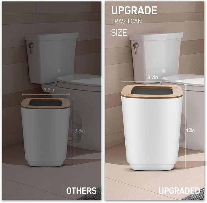 IMAVO Bathroom Accessories Set,White Bathroom Set,11 Pieces Bathroom Accessory Set,Trash Can for Bathroom Accessories Décor and Housewarming Gifts