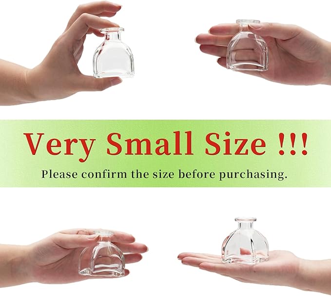 Hewory Mini Bud Vases for Centerpieces: 28pcs Small Glass Vase Bulk - Clear Tiny Vases for Wedding Baby Shower Birthday Party Events Table Decor
