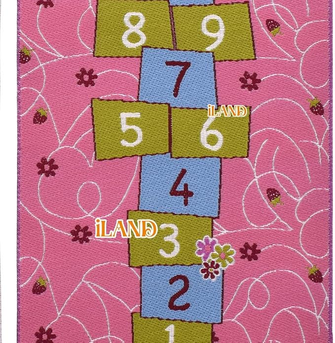 iLAND Miniature Dollhouse Accessories of Carpet for Dollhouse Furniture on 1/12 Scale and 3” - 12” Dolls, Woven Dollhouse Rugs 6” x 3.8” (2pcs Princess)