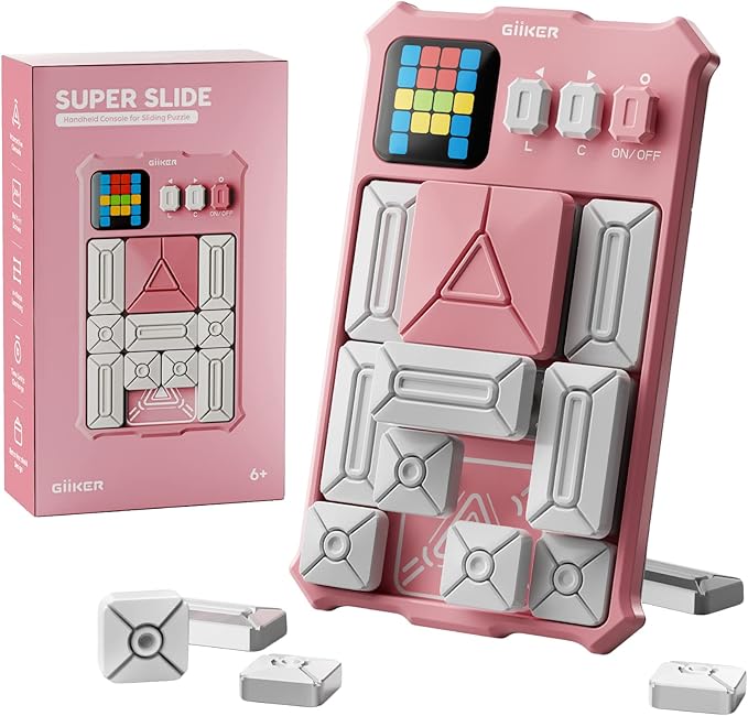 GiiKER Super Slide Puzzle Games, Original 500+ Challenges Brain Teaser Puzzle, Toys for Kids Teens, Travel Games Birthday Stocking Stuffers for Boys Girls, Activities for Road Trips