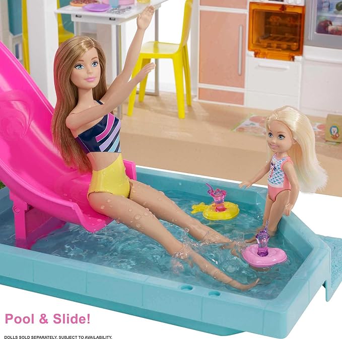 Barbie DreamHouse Dollhouse with 75+ Accessories and Wheelchair Accessible Elevator, 10 Play Areas, 3 Custom Light Settings & Music (Amazon Exclusive)