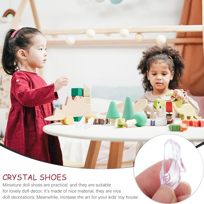 30 Pairs Miniature Crystal Shoe Mini Finger Shoes for Dollhouse Home Wedding Decor Miniatures Ornament