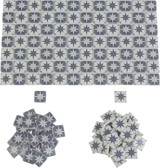 150 pcs, Dollhouse Flooring, 1:12 Scale Doll House Tiles, Miniature Checkerboard Floor, REDUCIO! (Starfall Mosaic)