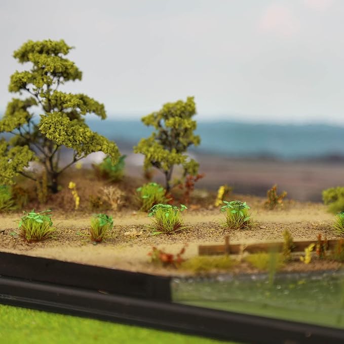 Miniature Vegetation Artificial Flower Cluster with Model Bases War Game Lowland Scenery (D)