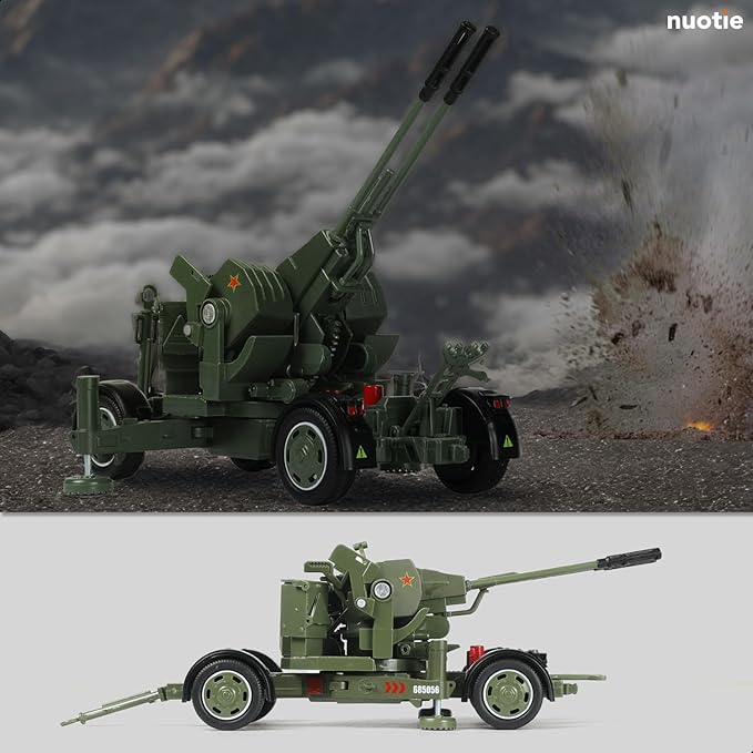 1/35 Anti - Aircraft Guns Military Simulation Model Air Defense Weapon 360° Rotatable Model Kit with Display Stand Collection or Gift for Adults